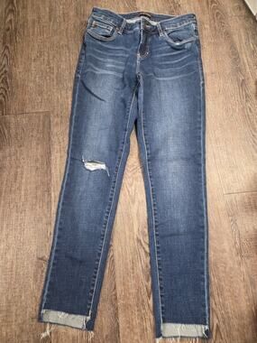 Dear John Joyrich Comfort Skinny Raw Hem Distressed Stretch Jeans Central 27